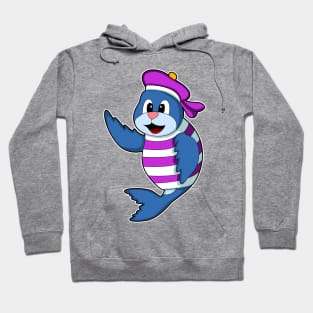 Seal as Sailor with Hat Hoodie